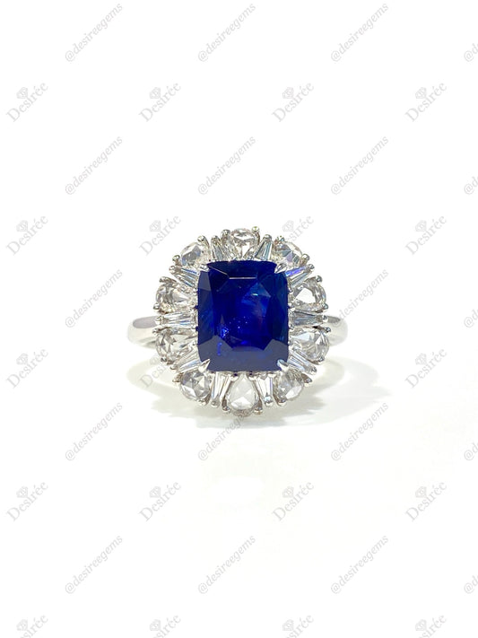 Natural Royal Blue Sapphire 3.48ct Ring
