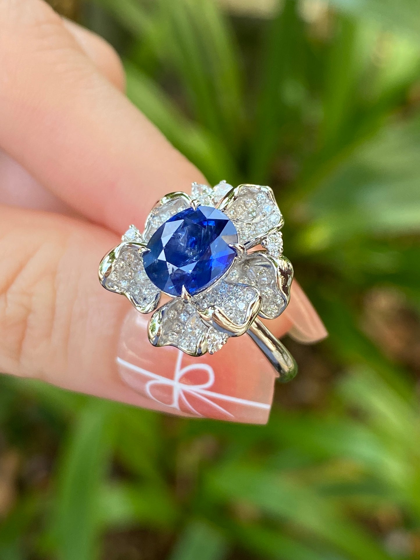 Natural Royal Blue Sapphire 2.98ct Ring