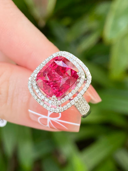 Natural Mahenge Pink Spinel 7.42ct Ring