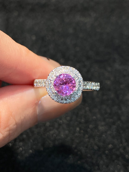 Natural Pink Sapphire 1.05ct Ring