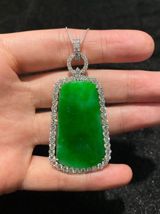 Natural Type A Green Jadeite Pendant