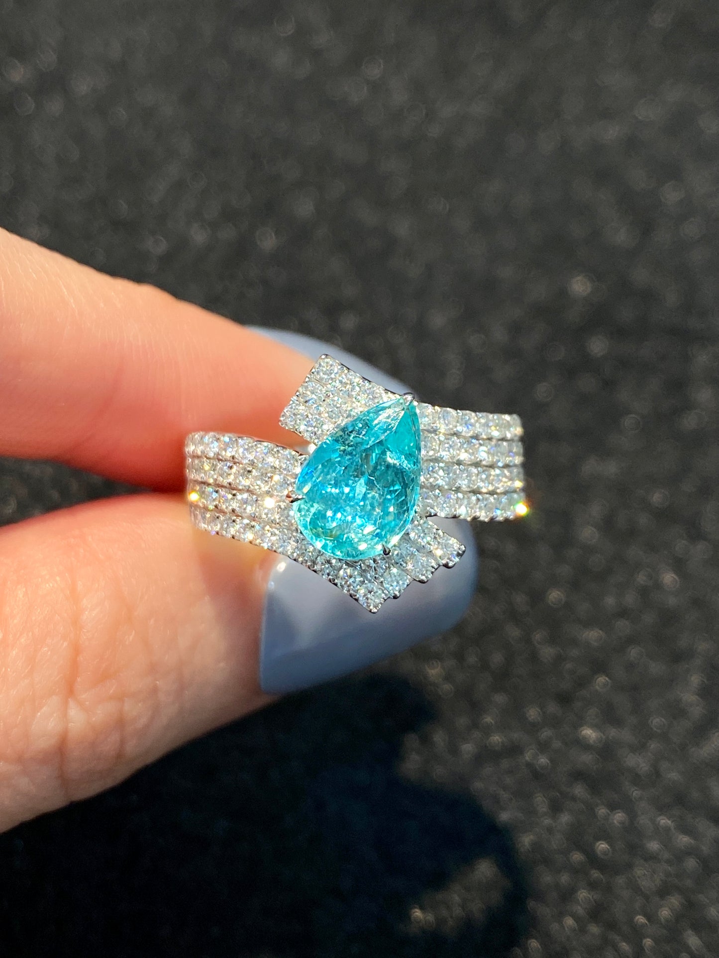 Natural Paraiba Tourmaline 1.45ct Ring