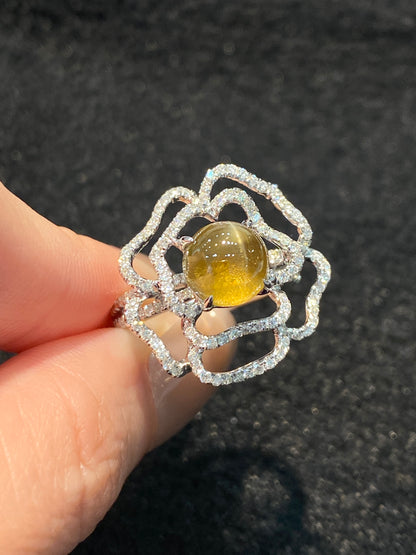 Natural Chrysoberyl Cat's Eye 3.80ct Ring