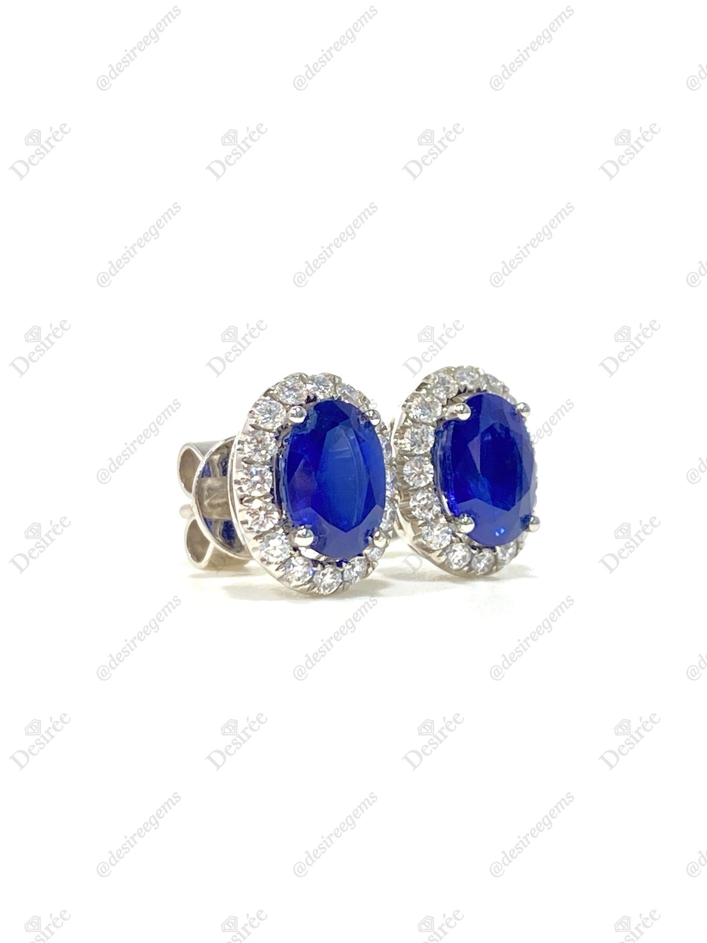 Blue Sapphire 2.16ct Earrings