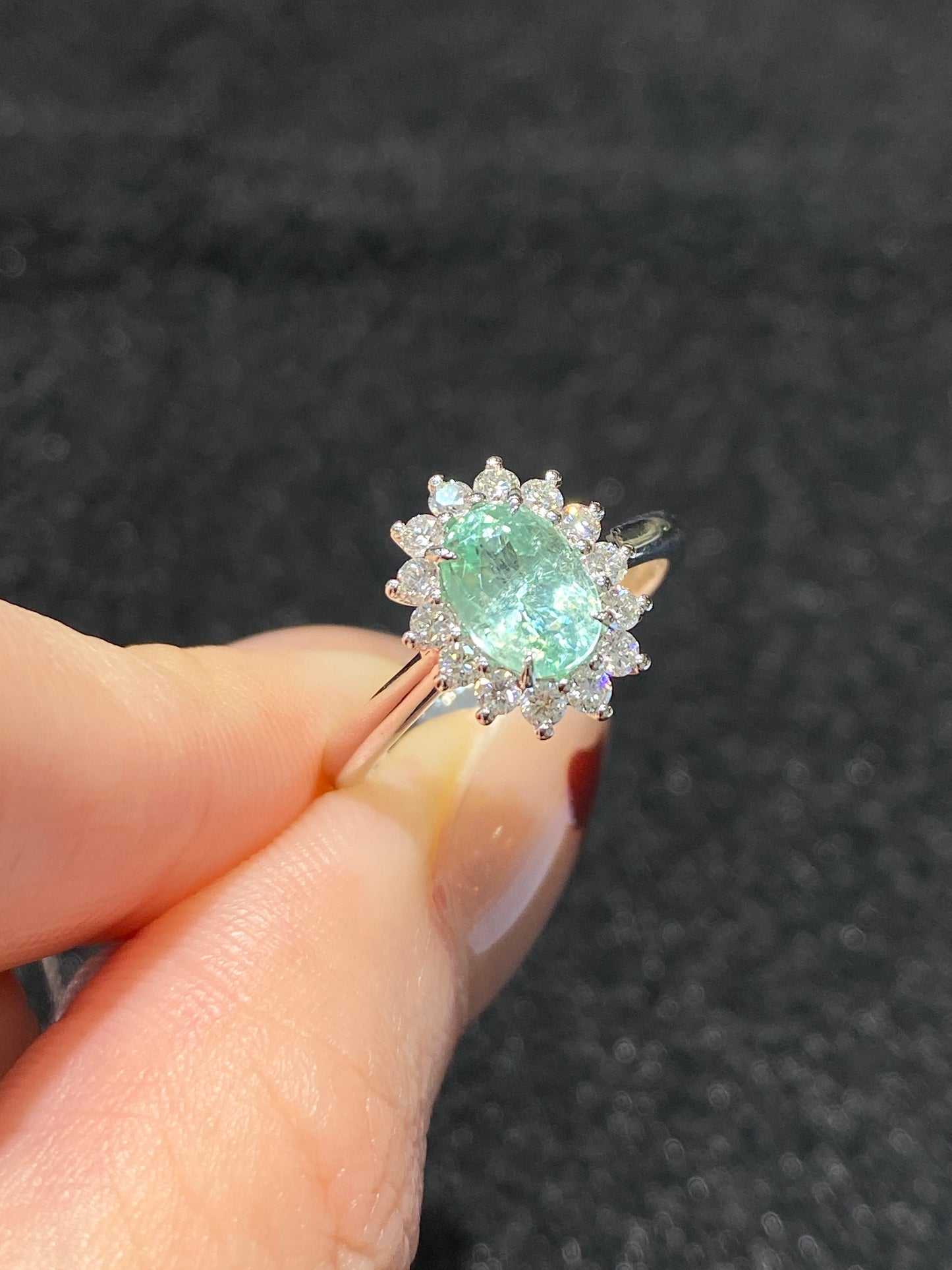 Natural Paraiba Tourmaline 1.09ct Ring