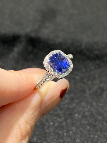 Natural Blue Sapphire 2.15ct Ring