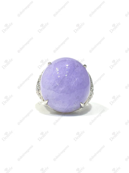 Natural Type A Lavender Jadeite Ring