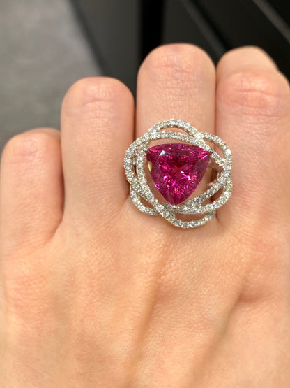 Natural Pink Tourmaline 5.62ct Ring