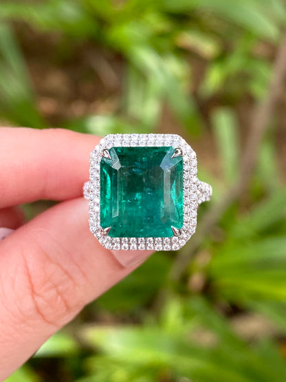 Natural Emerald 9.88ct Ring