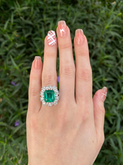 Natural Emerald 4.96ct Ring