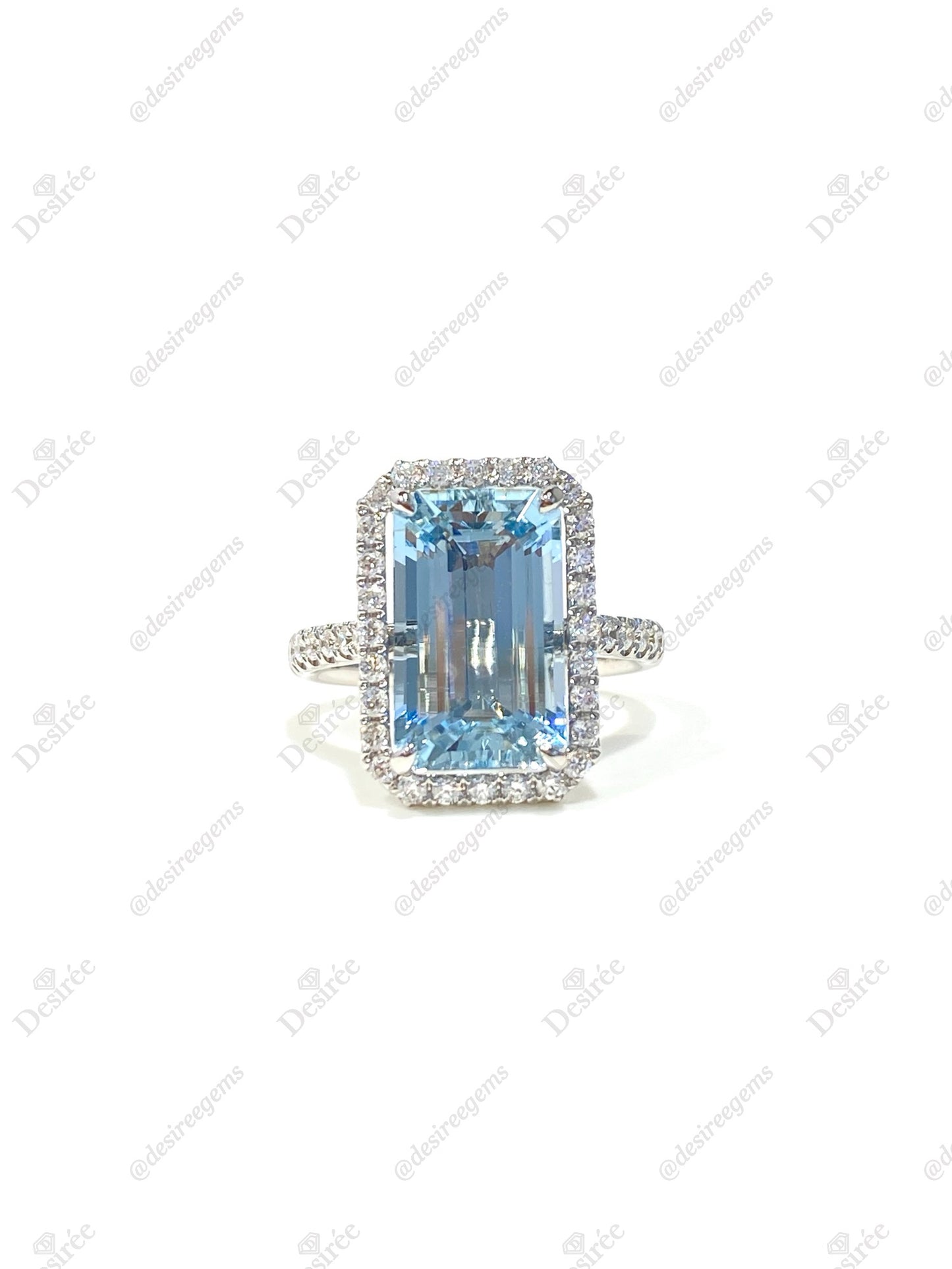 Natural Aquamarine 4.18ct Ring