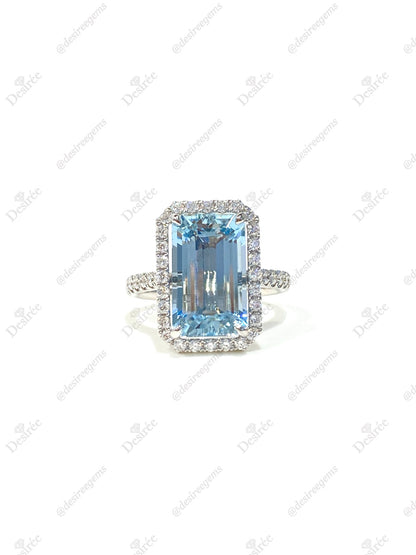 Natural Aquamarine 4.18ct Ring