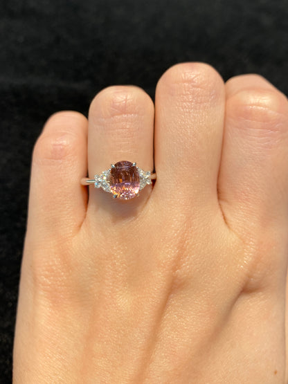 Natural Pink Tourmaline 2.18ct Ring