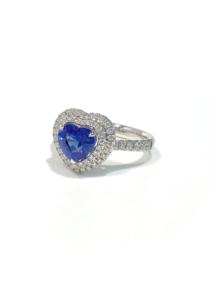 Natural Unheated Blue Sapphire 1.60ct Ring