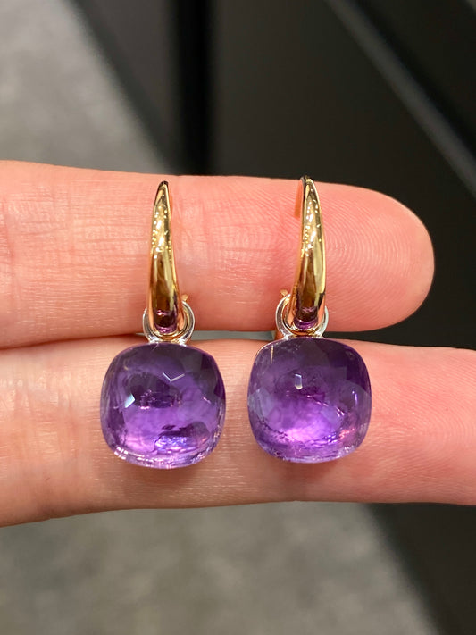 Natural Purple Amethyst 11.95ct Earrings