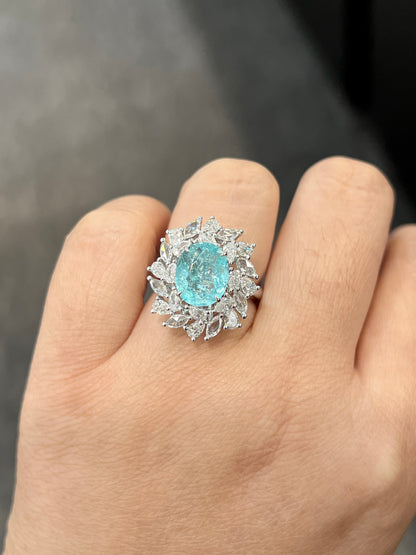 Natural Paraiba Tourmaline 2.25ct Ring