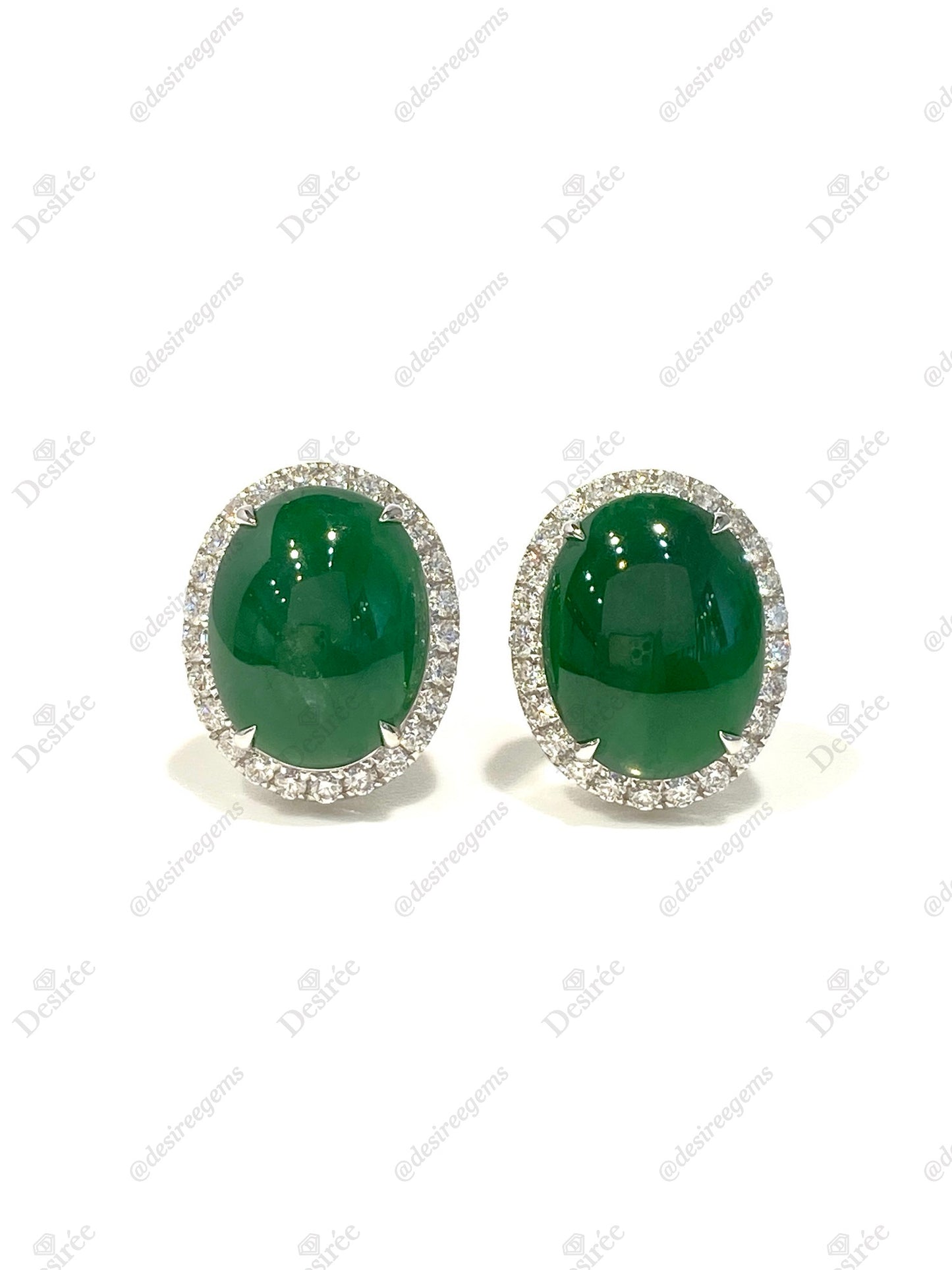 Natural Type A Jadeite Earrings