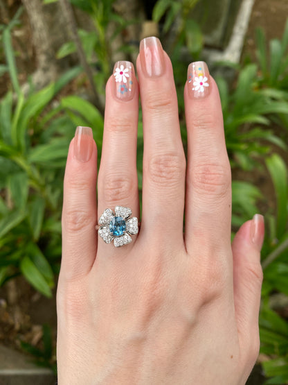 Natural Aquamarine 1.18ct Ring