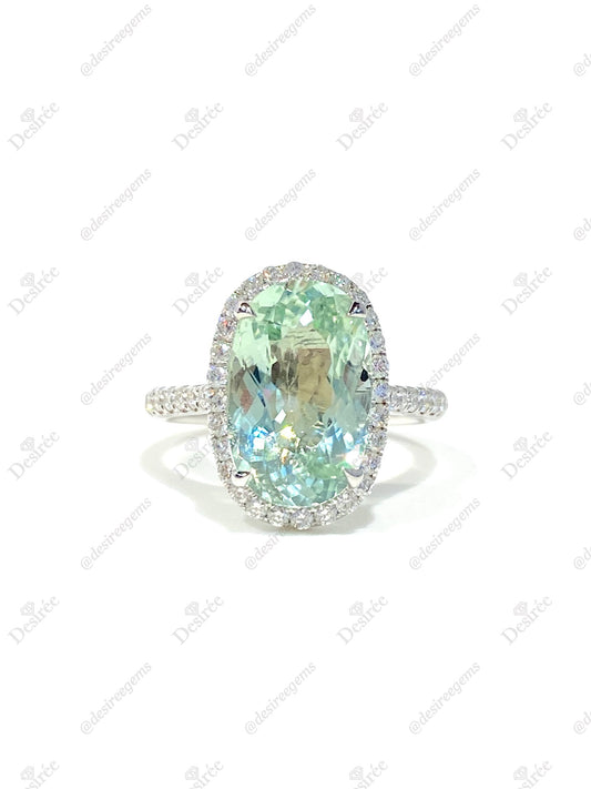 Natural Green Tourmaline 4.36ct Ring