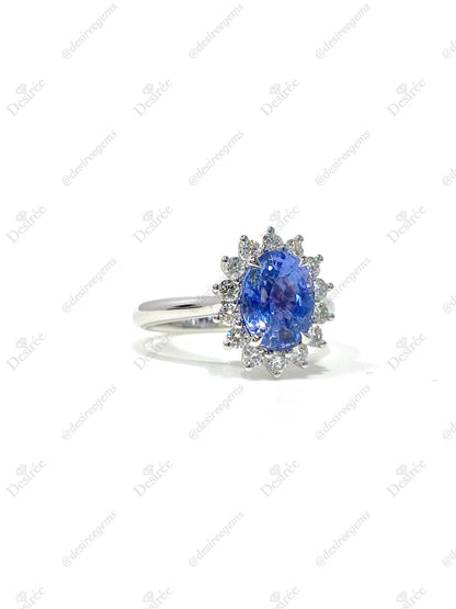 Natural Unheated Blue Sapphire 2.31ct Ring