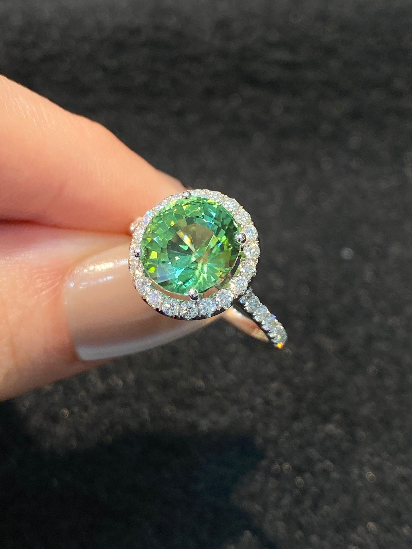 Natural Green Tourmaline 3.36ct Ring
