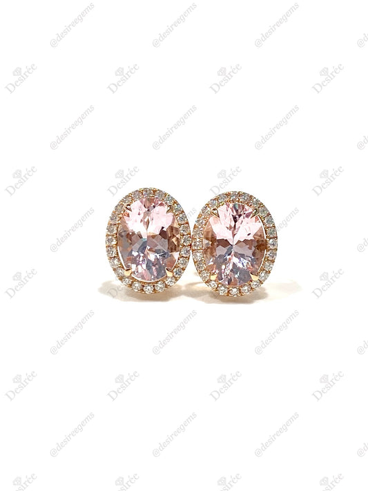 Natural Morganite 2.40ct Earrings