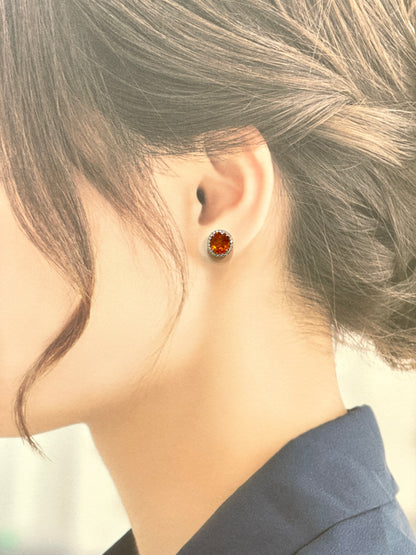Natural Mandarin Garnet 4.99ct Earrings