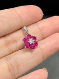 Natural Ruby 1.50ct Pendant Set With Natural Diamonds In 18K White Gold Singapore Gemstone Fine Jewellery