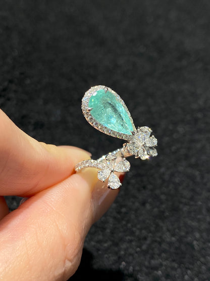 Natural Paraiba Tourmaline 1.88ct Ring