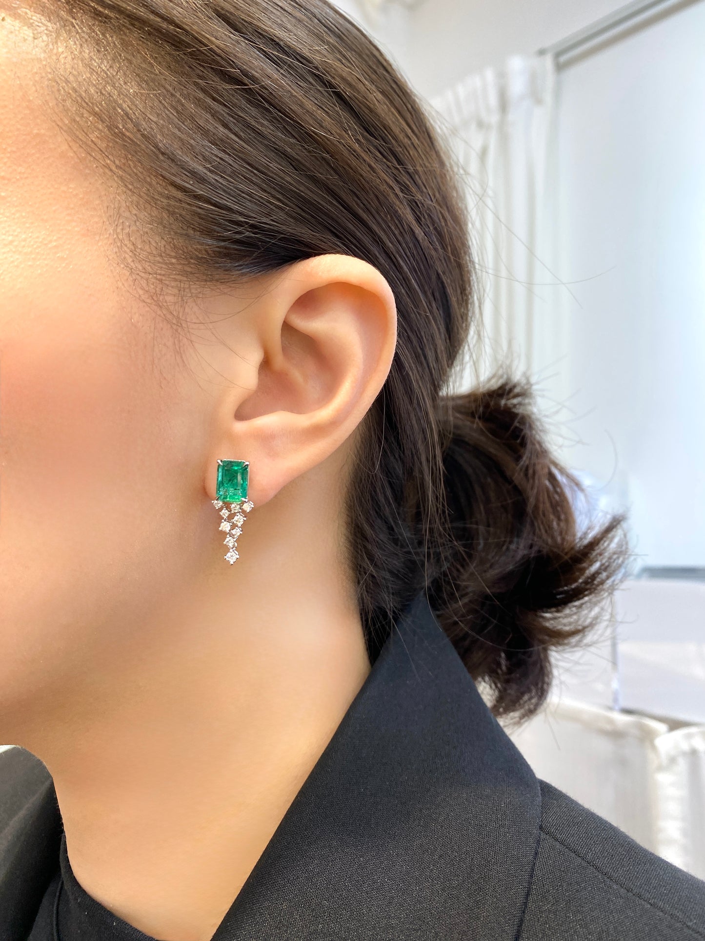 Natural Emerald 4.84ct Earrings