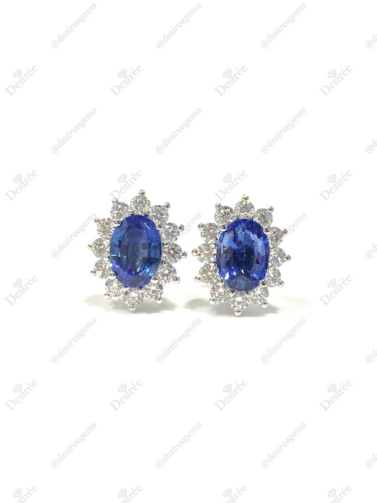 Blue Sapphire 2.12ct Earrings