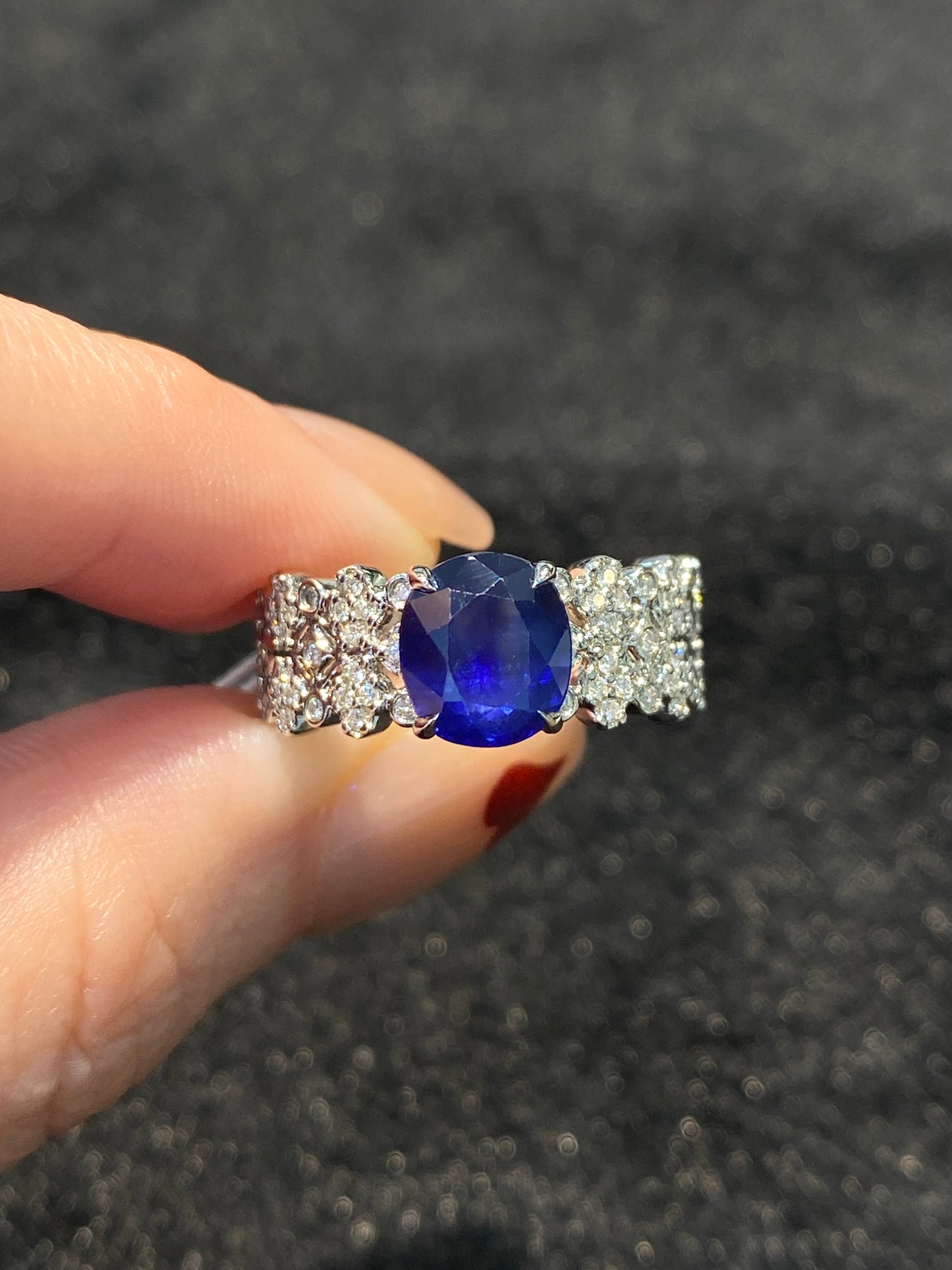 Natural Blue Sapphire 2.42ct Ring