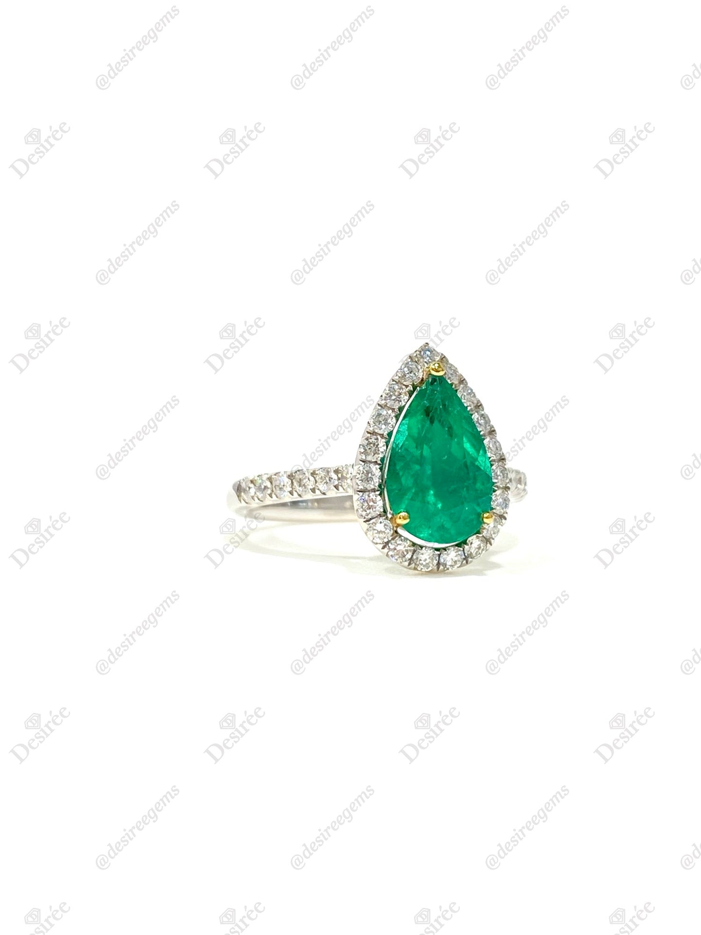 Natural Colombian Emerald 1.68ct Ring