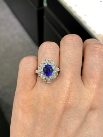 Natural Royal Blue Sapphire 2.47ct Ring