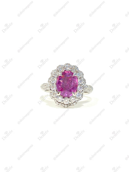 Natural Purplish Pink Sapphire 2.06ct Ring