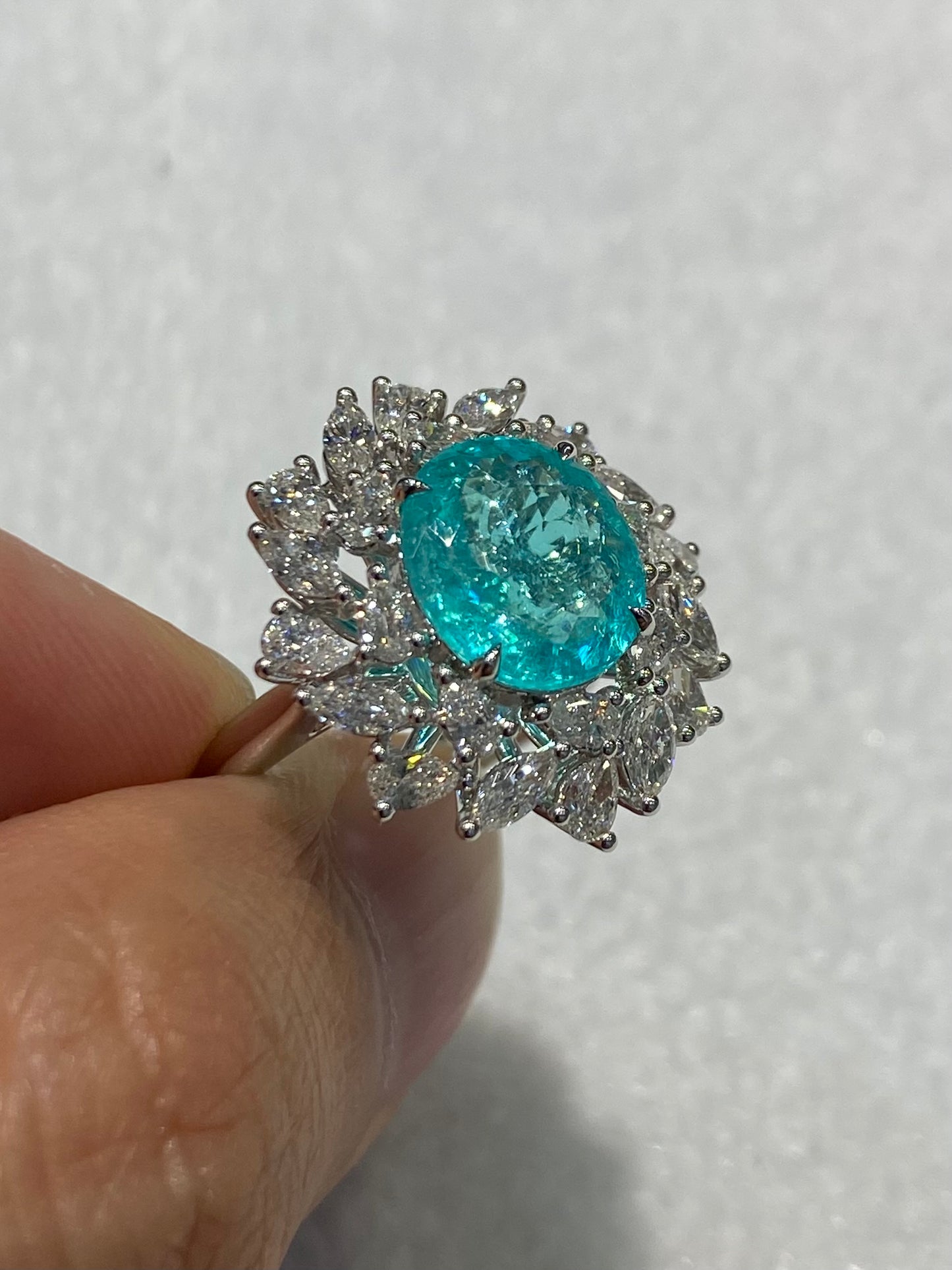 Natural Paraiba Tourmaline 3.63ct Ring