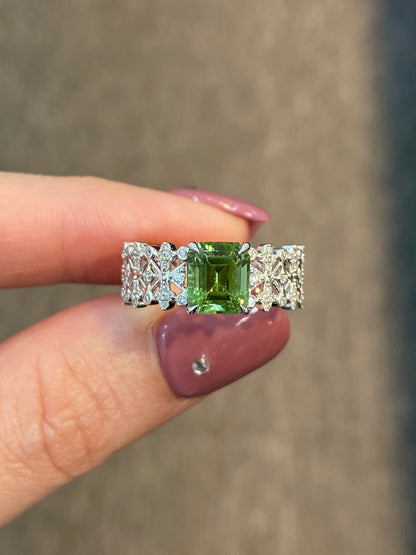 Natural Green Tourmaline 1.97ct Ring