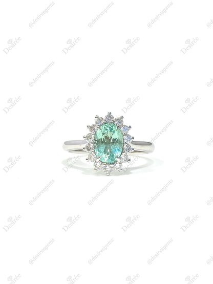 Natural Paraiba Tourmaline 1.09ct Ring
