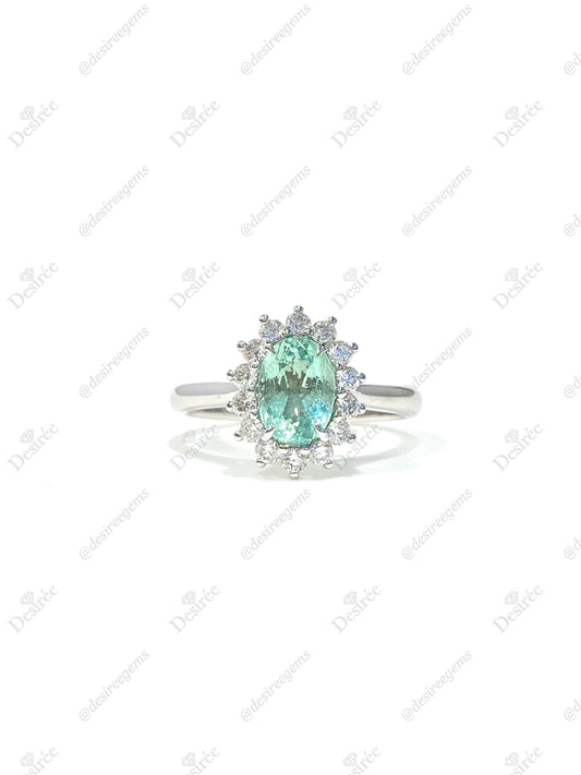 Natural Paraiba Tourmaline 1.09ct Ring