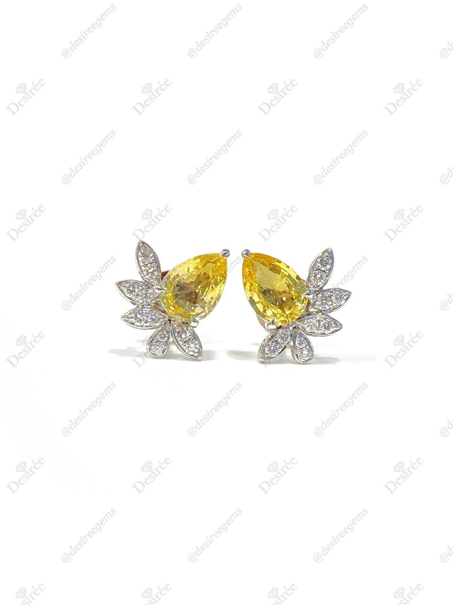 Natural Yellow Sapphire 1.41ct Earrings