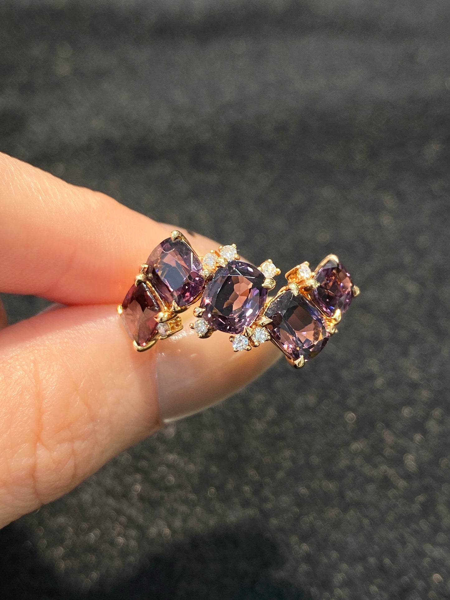 Natural Purple Spinel 5.03ct Ring