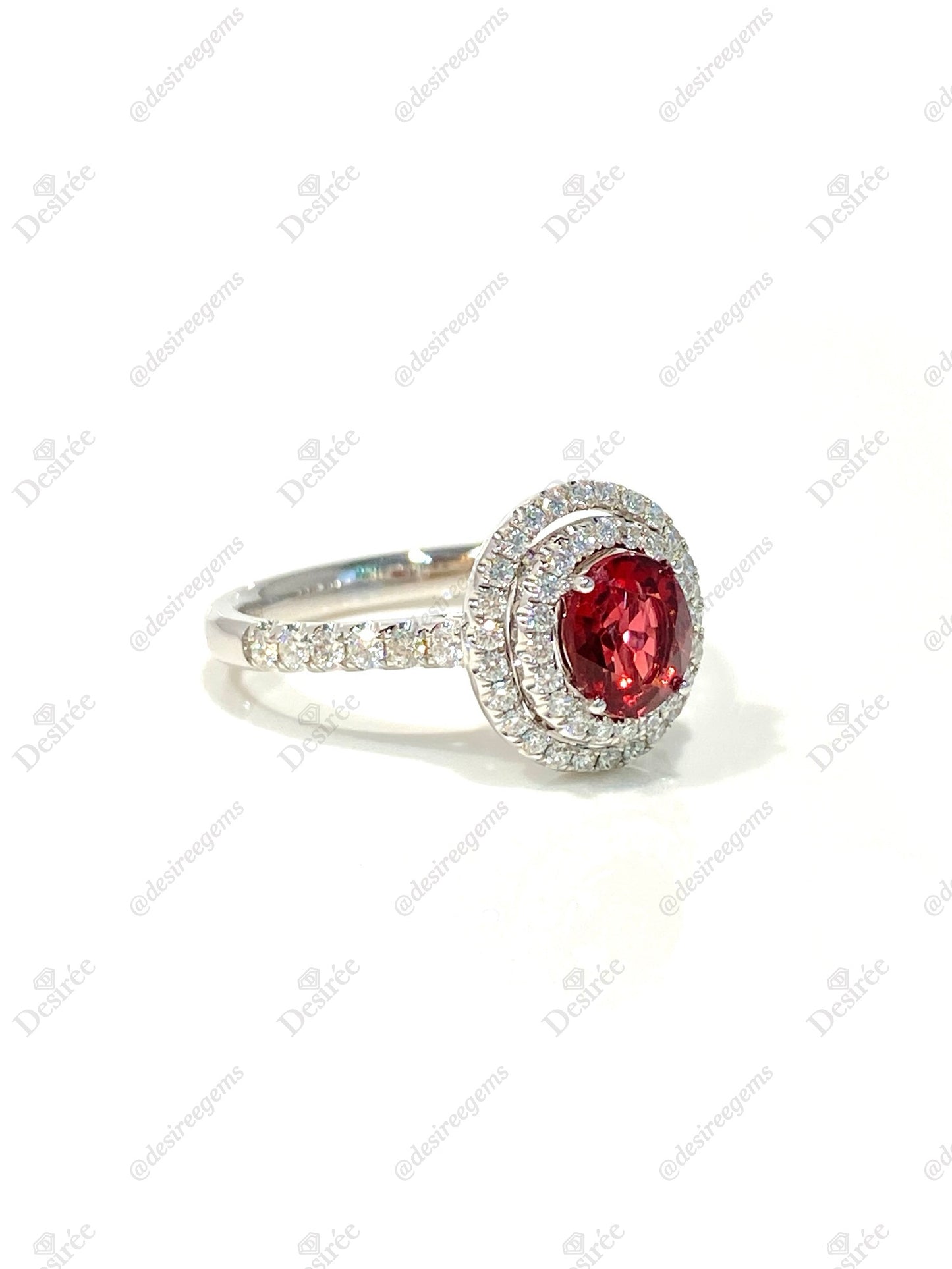 Natural Red Spinel 0.86ct Ring