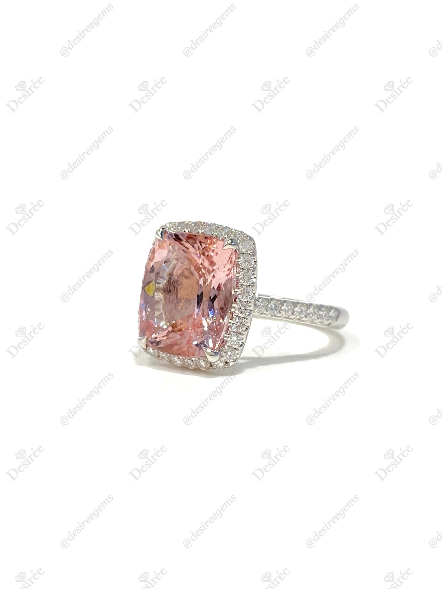 Natural Morganite 3.84ct Ring