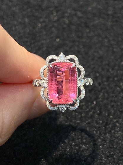 Natural Pink Tourmaline 3.77ct Ring