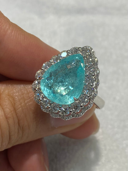 Natural Paraiba Tourmaline 9.09ct Ring / Pendant