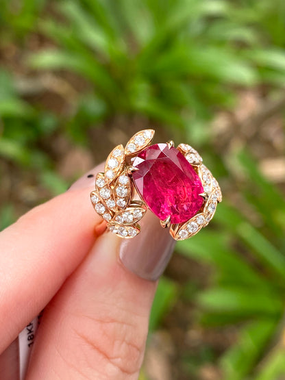 Natural Pink Tourmaline 4.05ct Ring