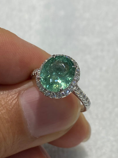 Natural Paraiba Tourmaline 3.12ct Ring