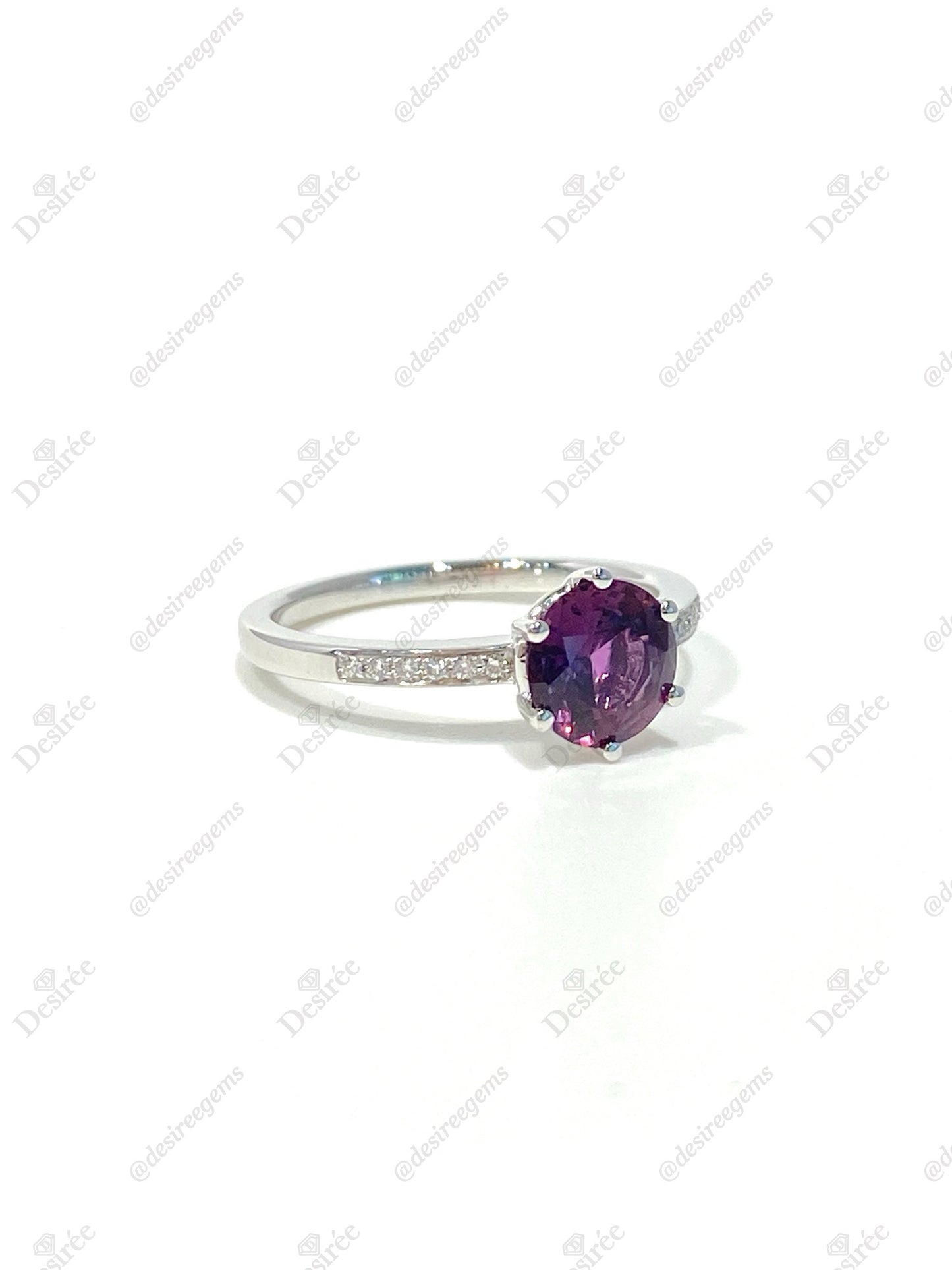 Natural Purple Sapphire 1.13ct Ring