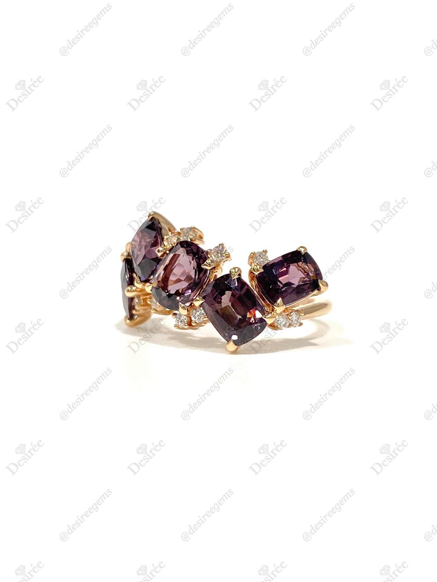 Natural Purple Spinel 5.03ct Ring