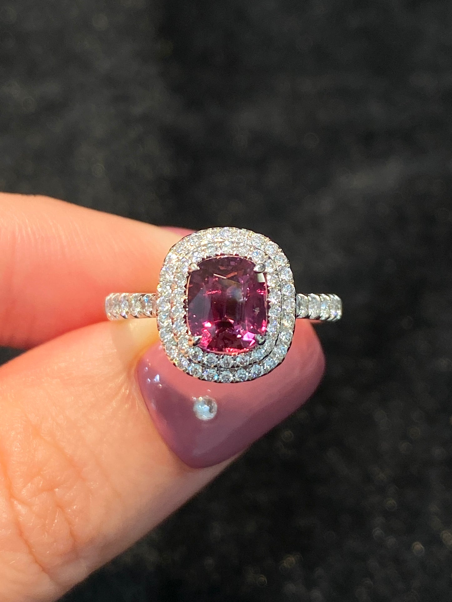 Natural Pink Sapphire 1.74ct Ring